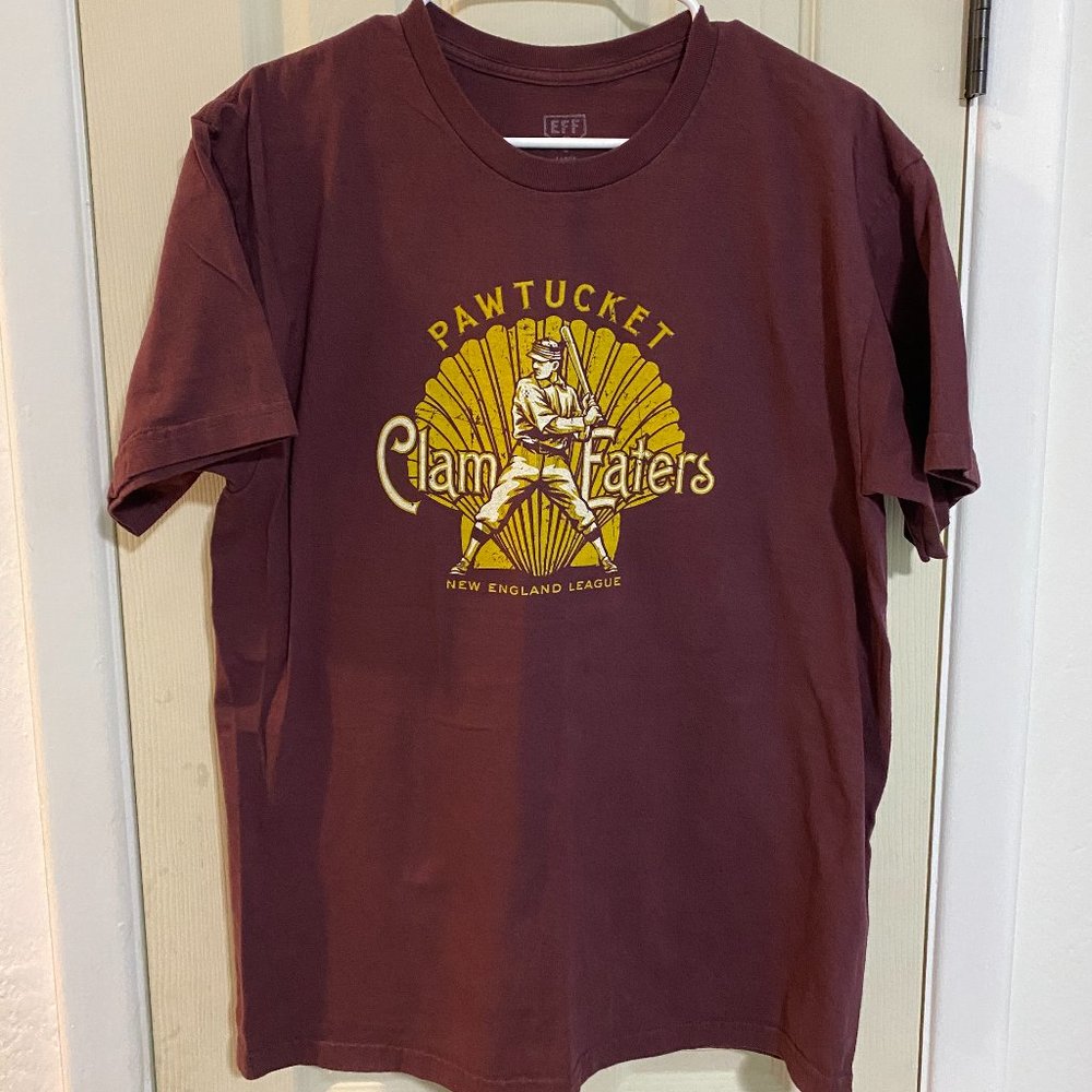 Vintage Baseball Team Pawtucket Clam Eaters New England League T-Shirt